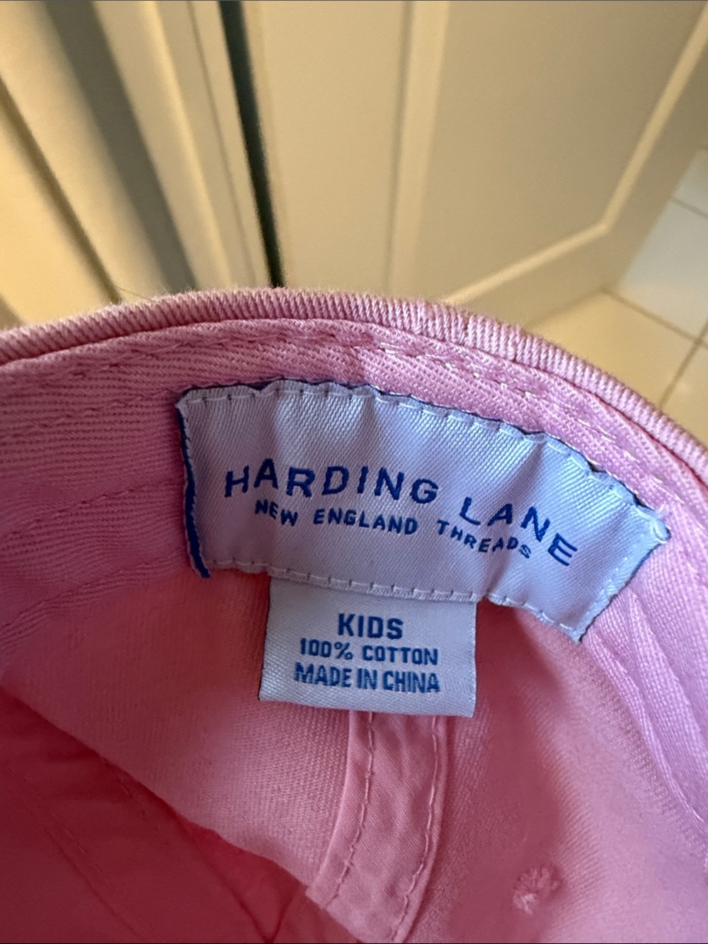 Pink Kids Baseball Cap with Castle Embroidery - Picture 2 of 4